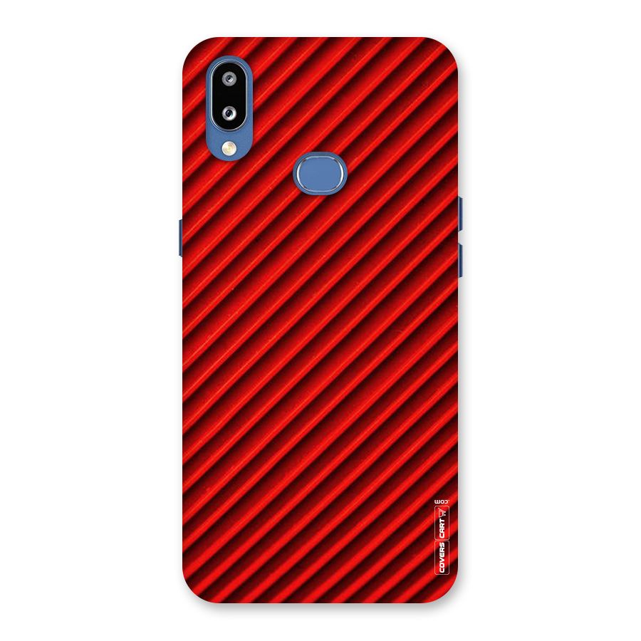 Red Rugged Stripes Back Case for Galaxy M01s