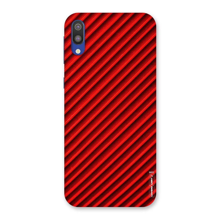 Red Rugged Stripes Back Case for Galaxy M10