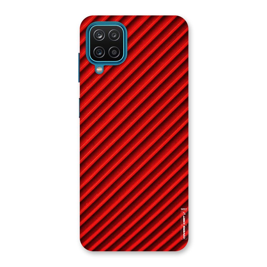 Red Rugged Stripes Back Case for Galaxy M12