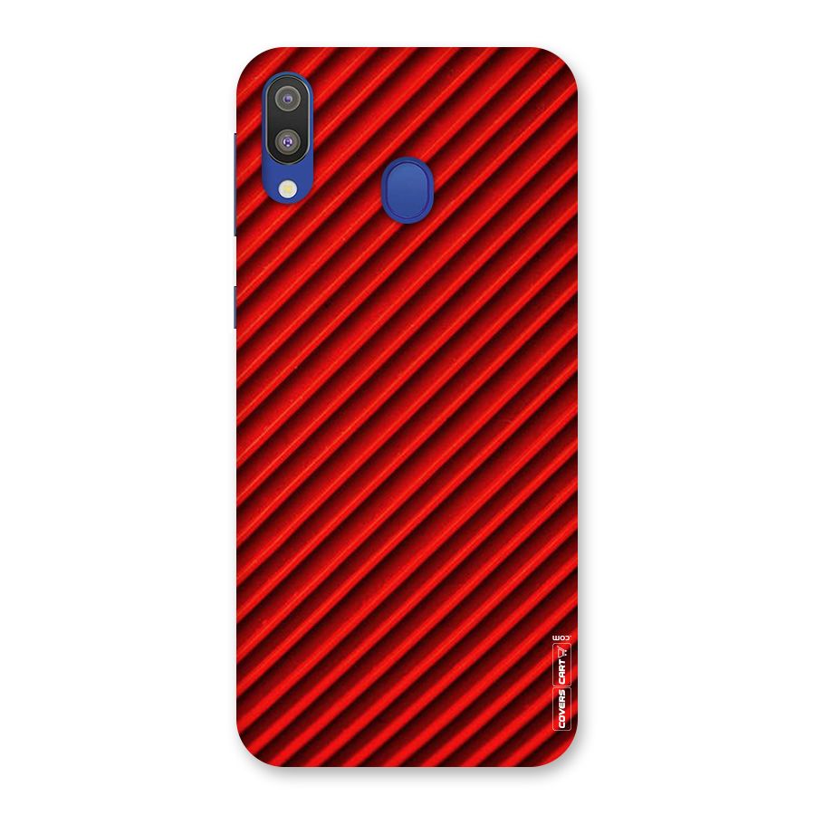 Red Rugged Stripes Back Case for Galaxy M20