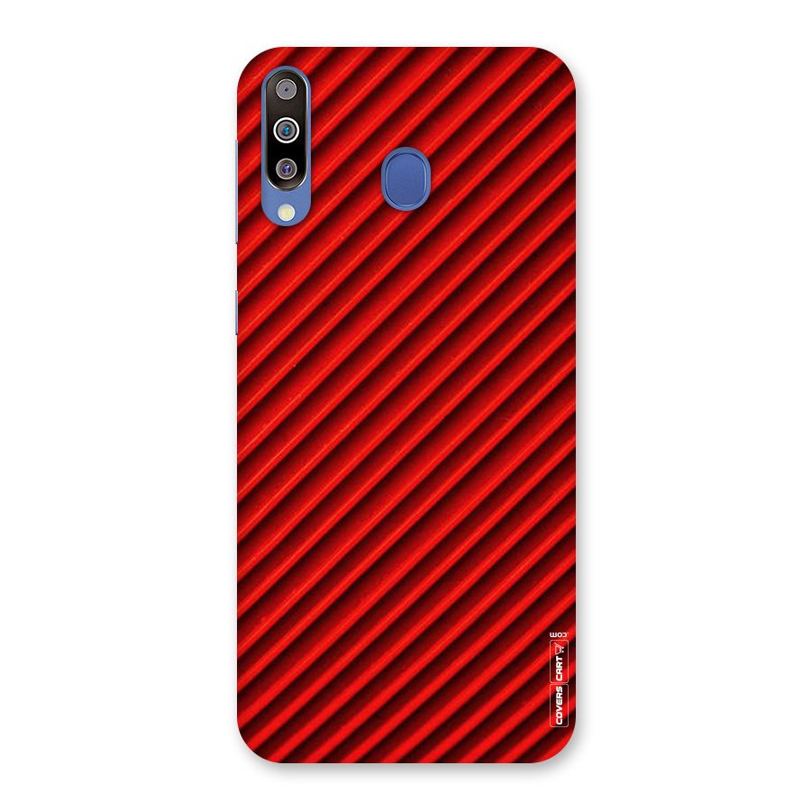 Red Rugged Stripes Back Case for Galaxy M30