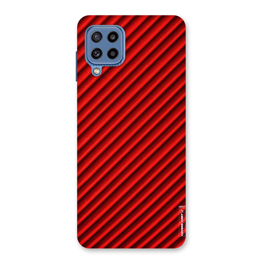 Red Rugged Stripes Back Case for Galaxy M32