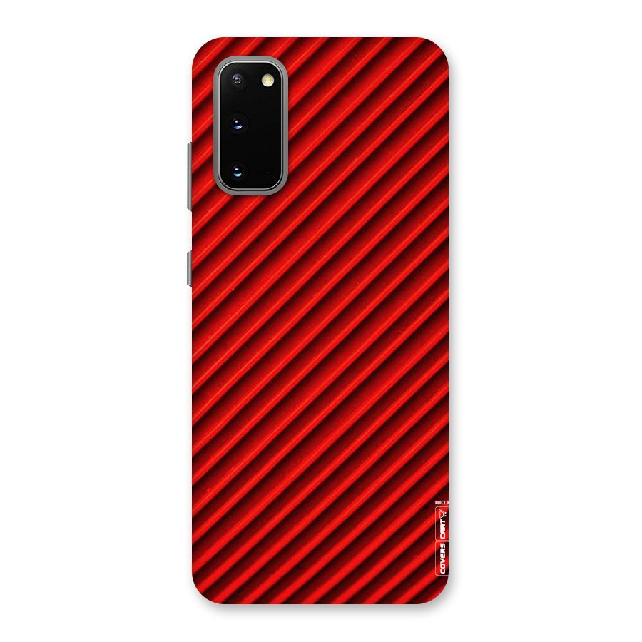 Red Rugged Stripes Back Case for Galaxy S20