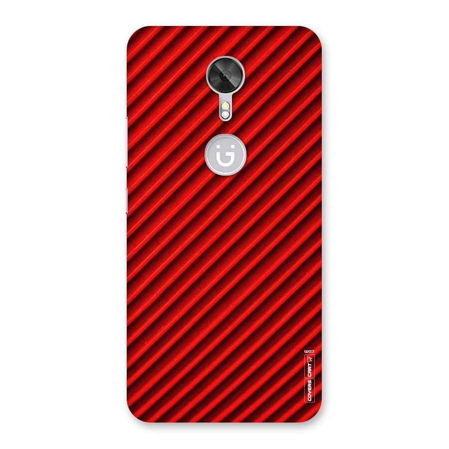 Red Rugged Stripes Back Case for Gionee A1