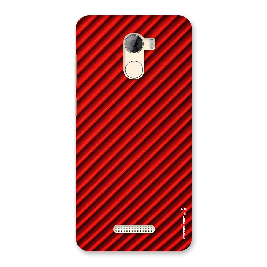 Red Rugged Stripes Back Case for Gionee A1 LIte