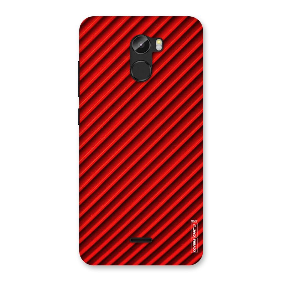 Red Rugged Stripes Back Case for Gionee X1
