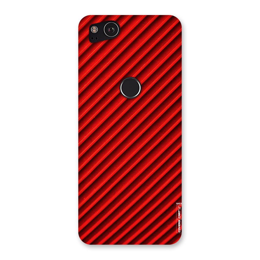 Red Rugged Stripes Back Case for Google Pixel 2