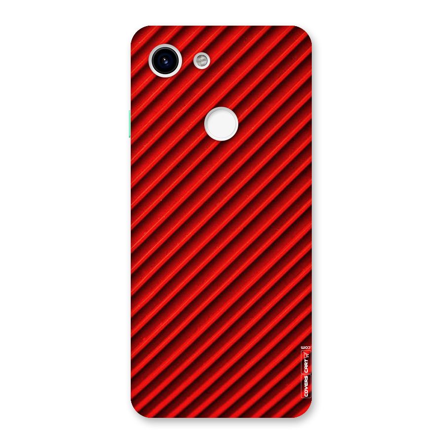 Red Rugged Stripes Back Case for Google Pixel 3