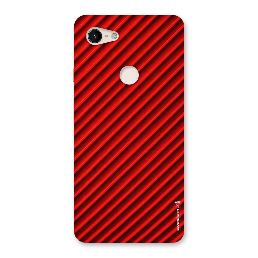 Red Rugged Stripes Back Case for Google Pixel 3 XL