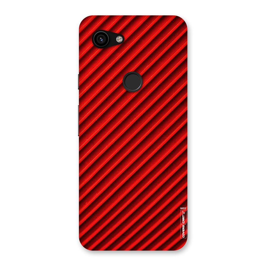 Red Rugged Stripes Back Case for Google Pixel 3a