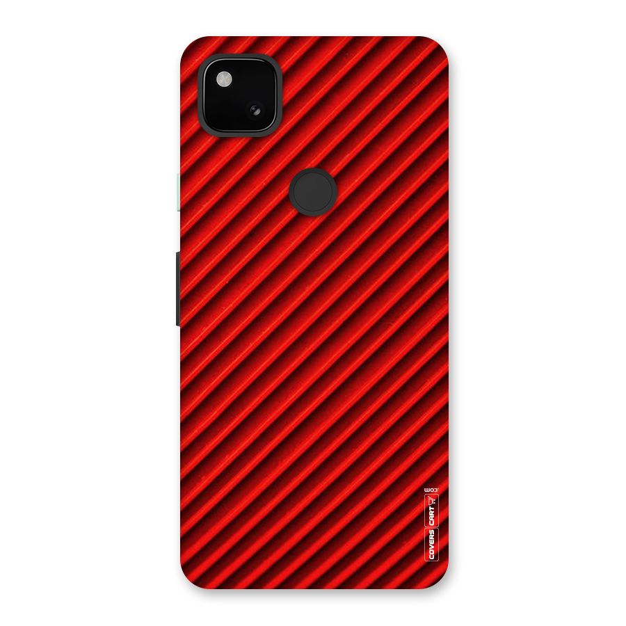 Red Rugged Stripes Back Case for Google Pixel 4a