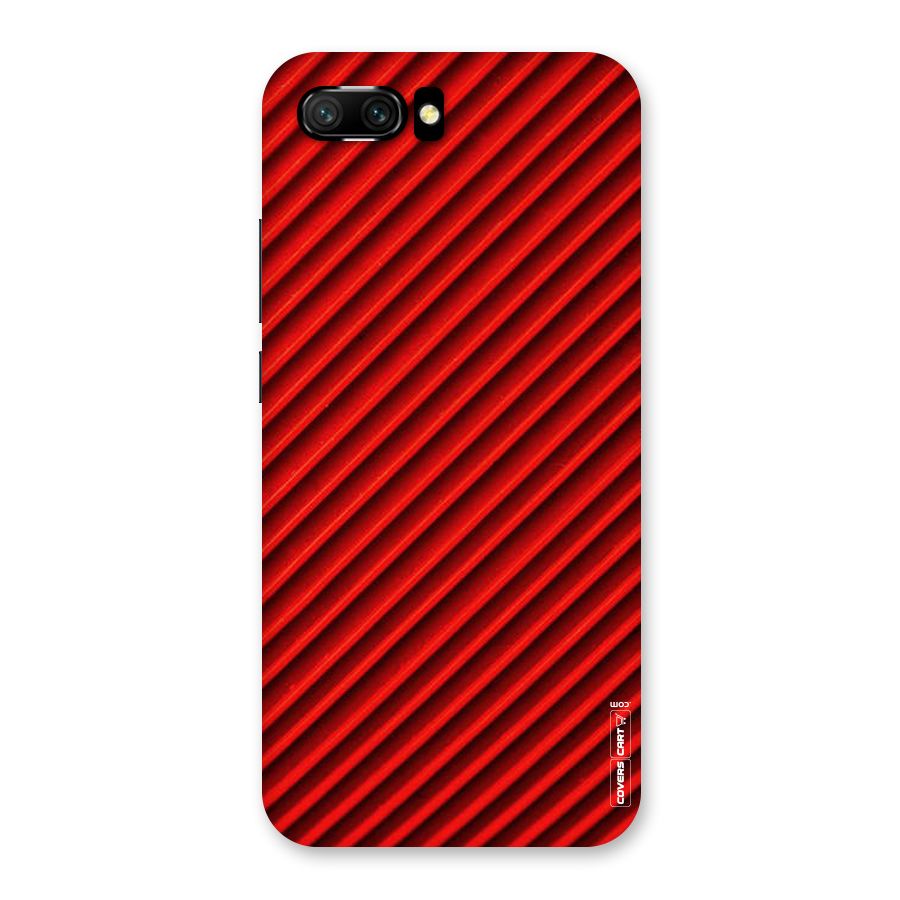 Red Rugged Stripes Back Case for Honor 10