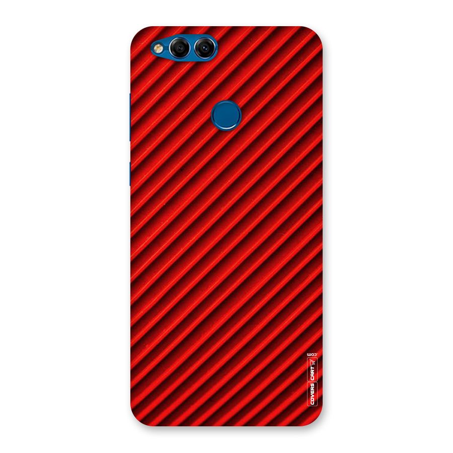 Red Rugged Stripes Back Case for Honor 7X
