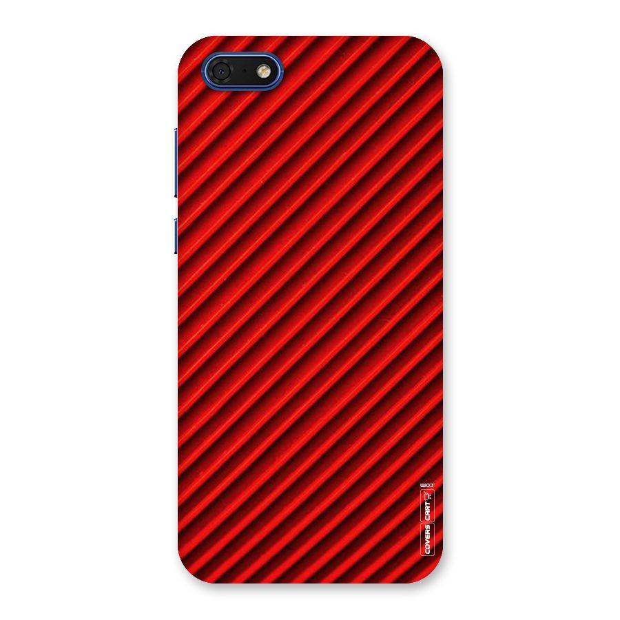 Red Rugged Stripes Back Case for Honor 7s