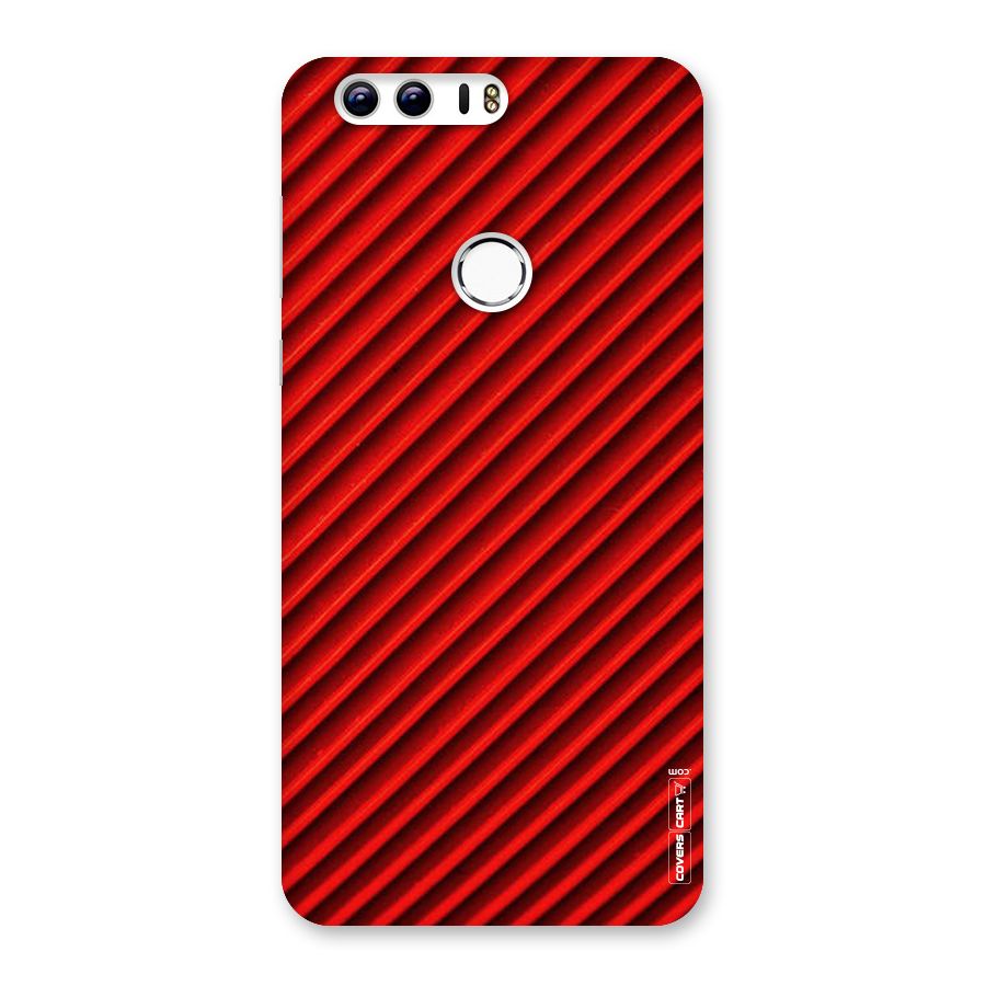 Red Rugged Stripes Back Case for Honor 8
