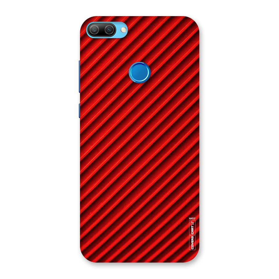 Red Rugged Stripes Back Case for Honor 9N