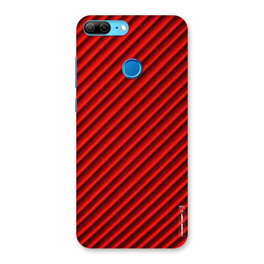 Red Rugged Stripes Back Case for Honor 9 Lite