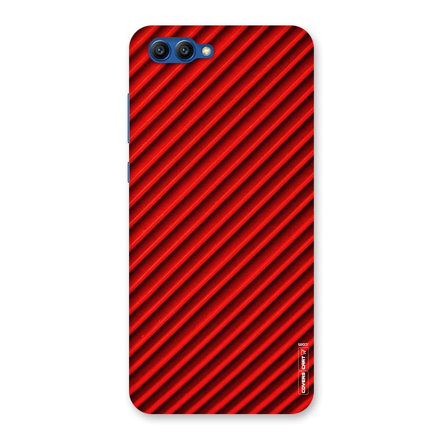 Red Rugged Stripes Back Case for Honor View 10