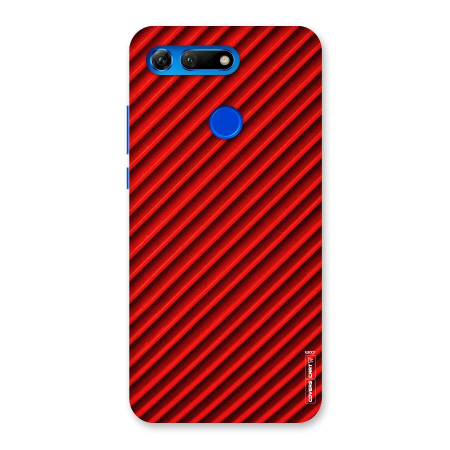 Red Rugged Stripes Back Case for Honor View 20