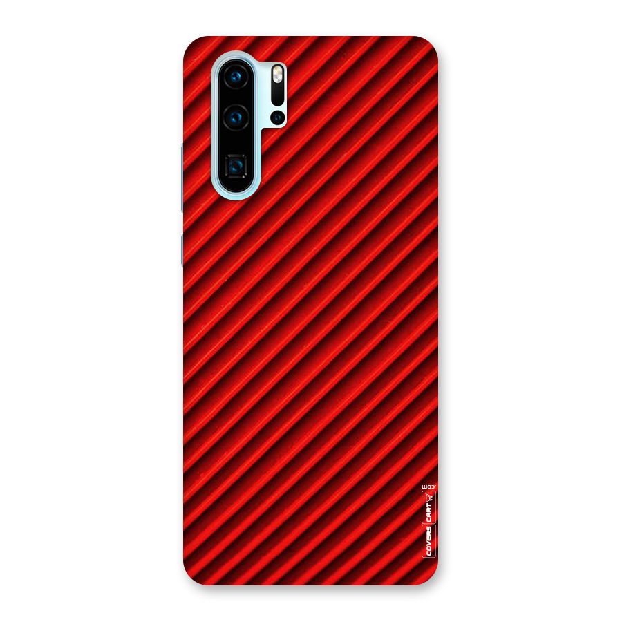 Red Rugged Stripes Back Case for Huawei P30 Pro