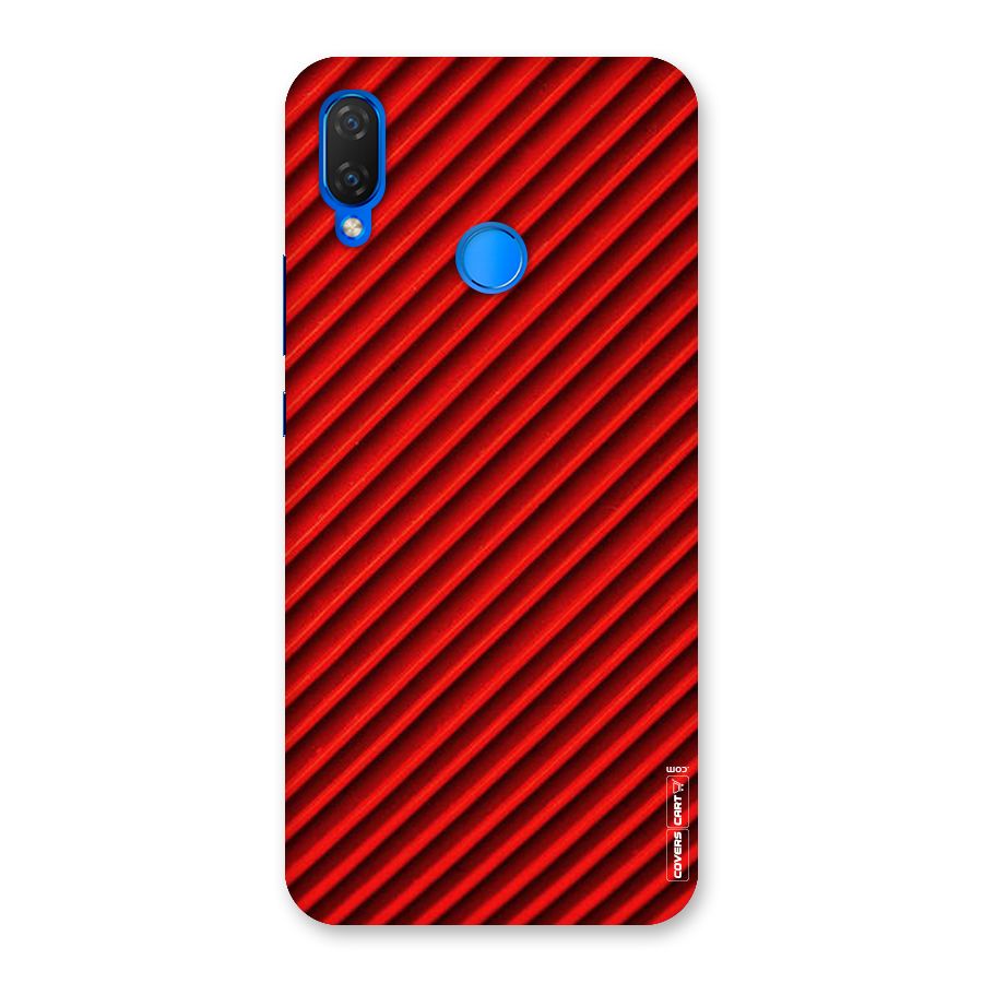 Red Rugged Stripes Back Case for Huawei P Smart+