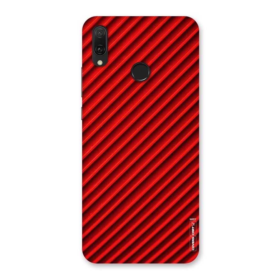 Red Rugged Stripes Back Case for Huawei Y9 (2019)