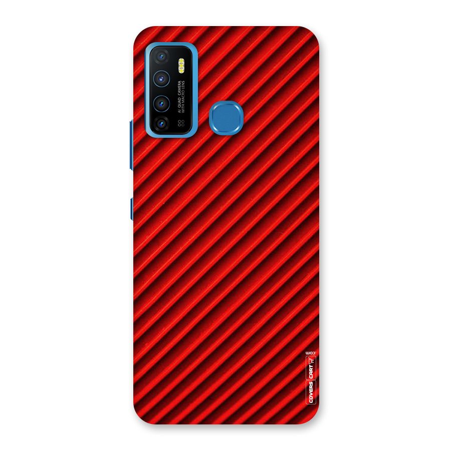 Red Rugged Stripes Back Case for Infinix Hot 9