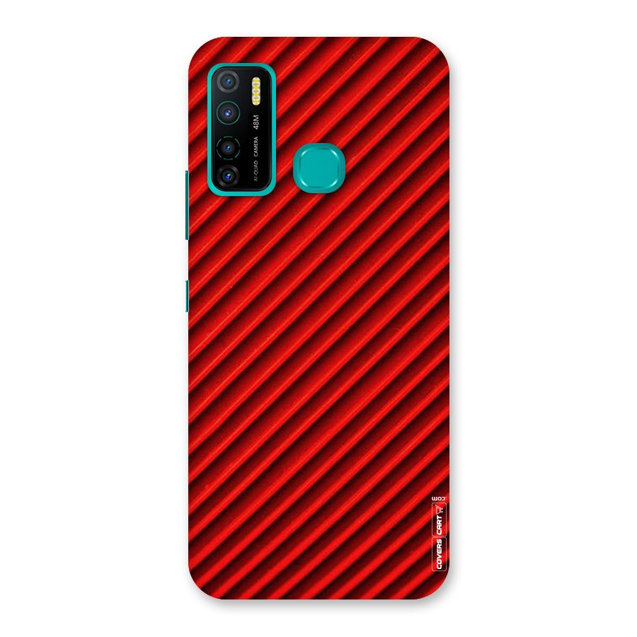 Red Rugged Stripes Back Case for Infinix Hot 9 Pro
