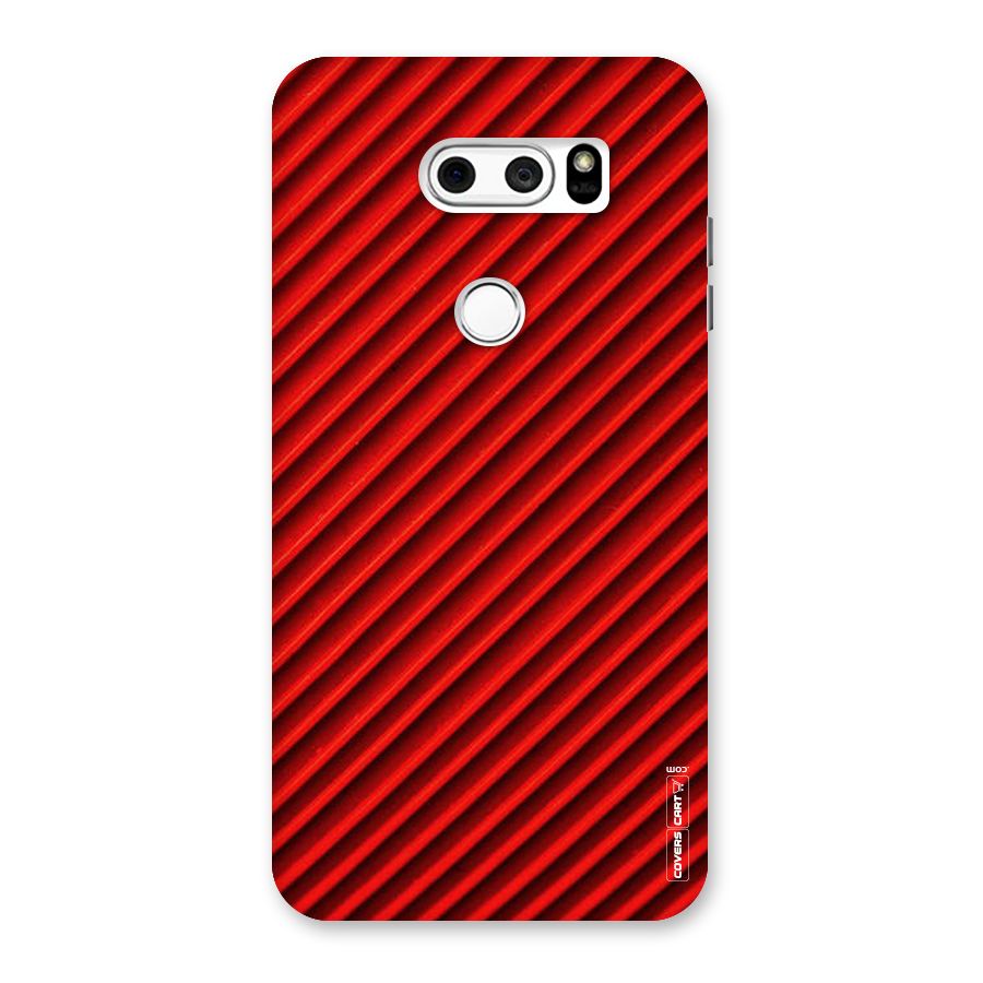 Red Rugged Stripes Back Case for LG V30