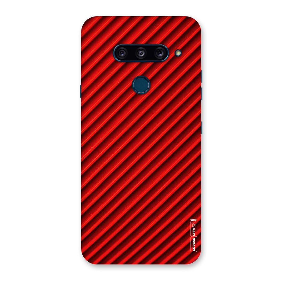 Red Rugged Stripes Back Case for LG  V40 ThinQ