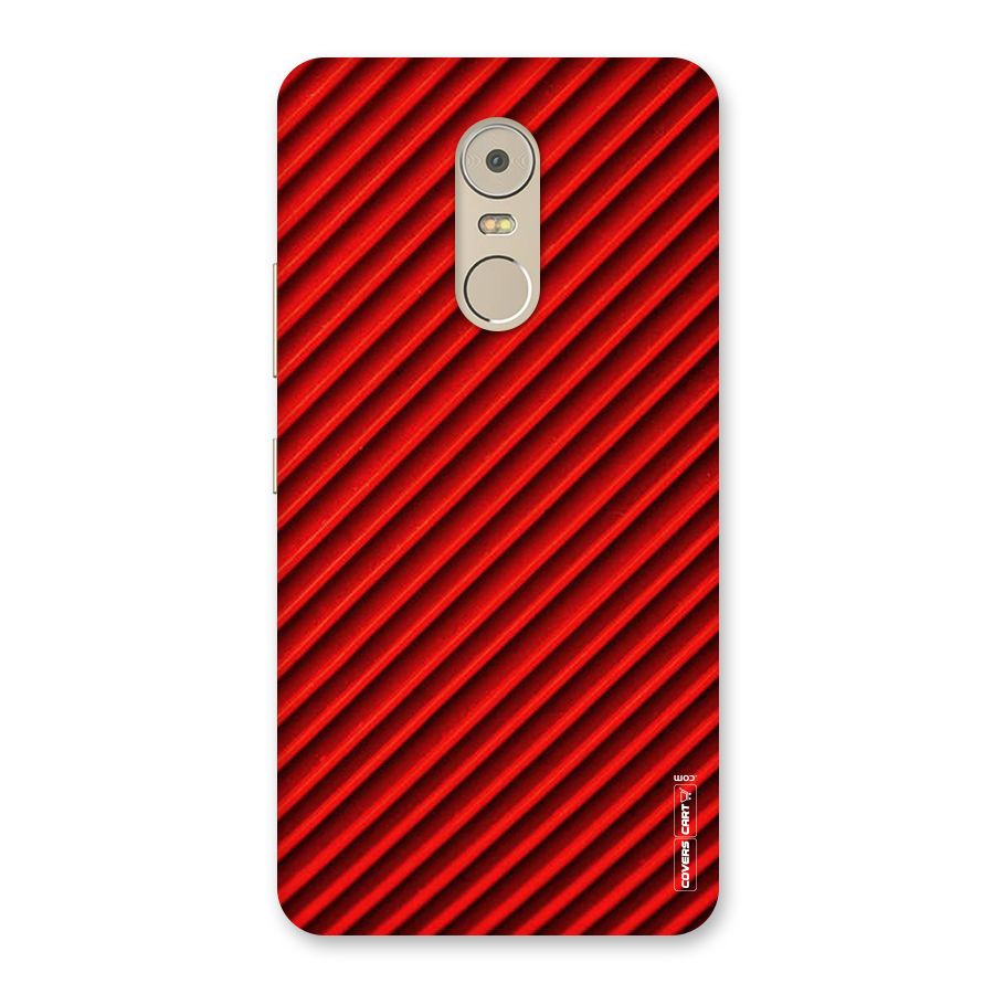 Red Rugged Stripes Back Case for Lenovo K6 Note