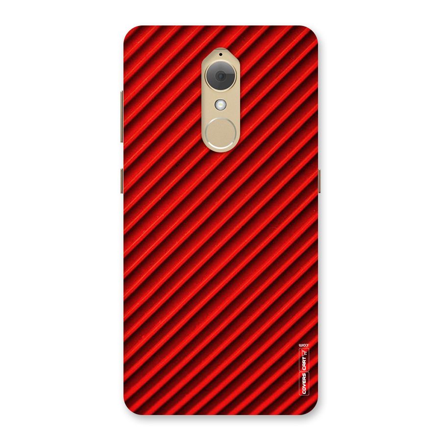 Red Rugged Stripes Back Case for Lenovo K8