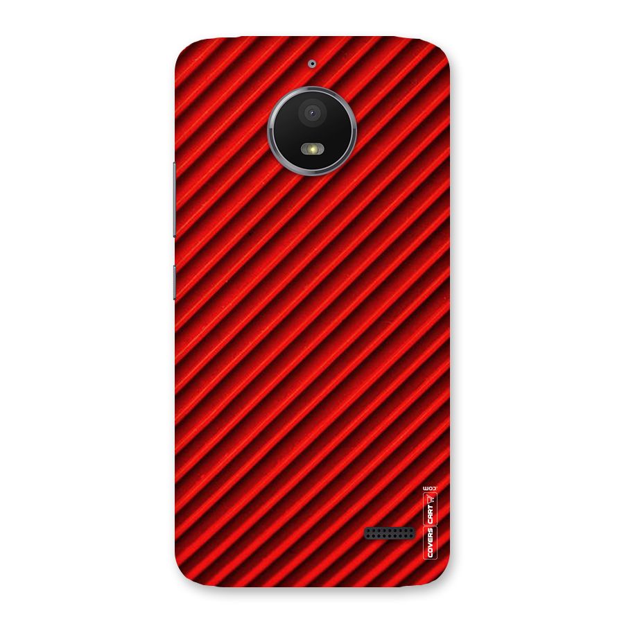 Red Rugged Stripes Back Case for Moto E4