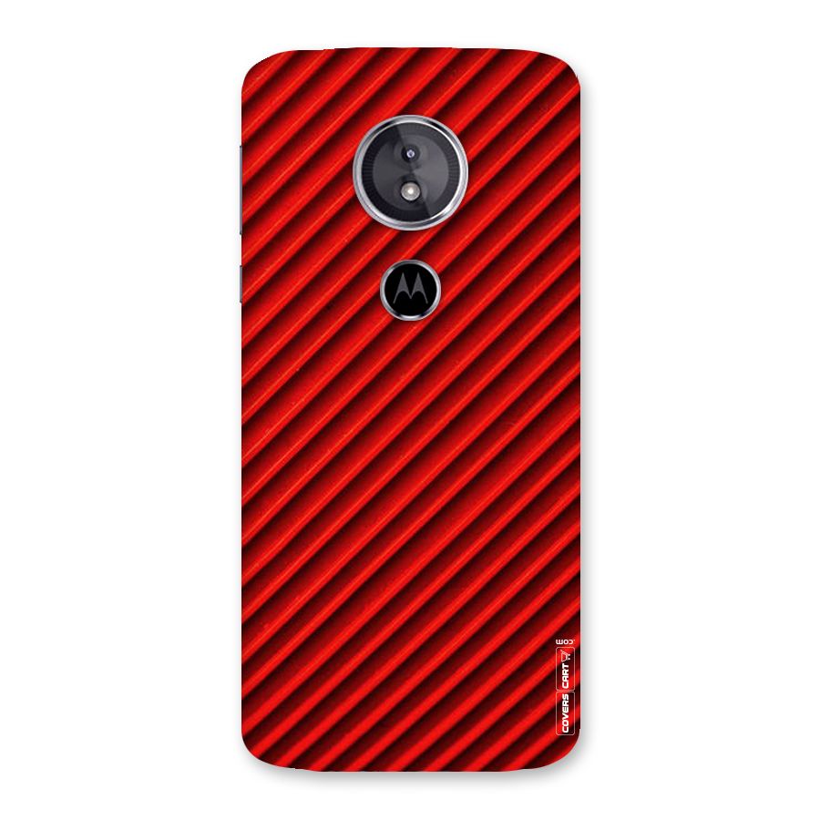 Red Rugged Stripes Back Case for Moto E5