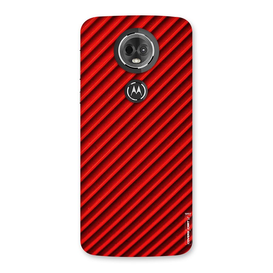Red Rugged Stripes Back Case for Moto E5 Plus