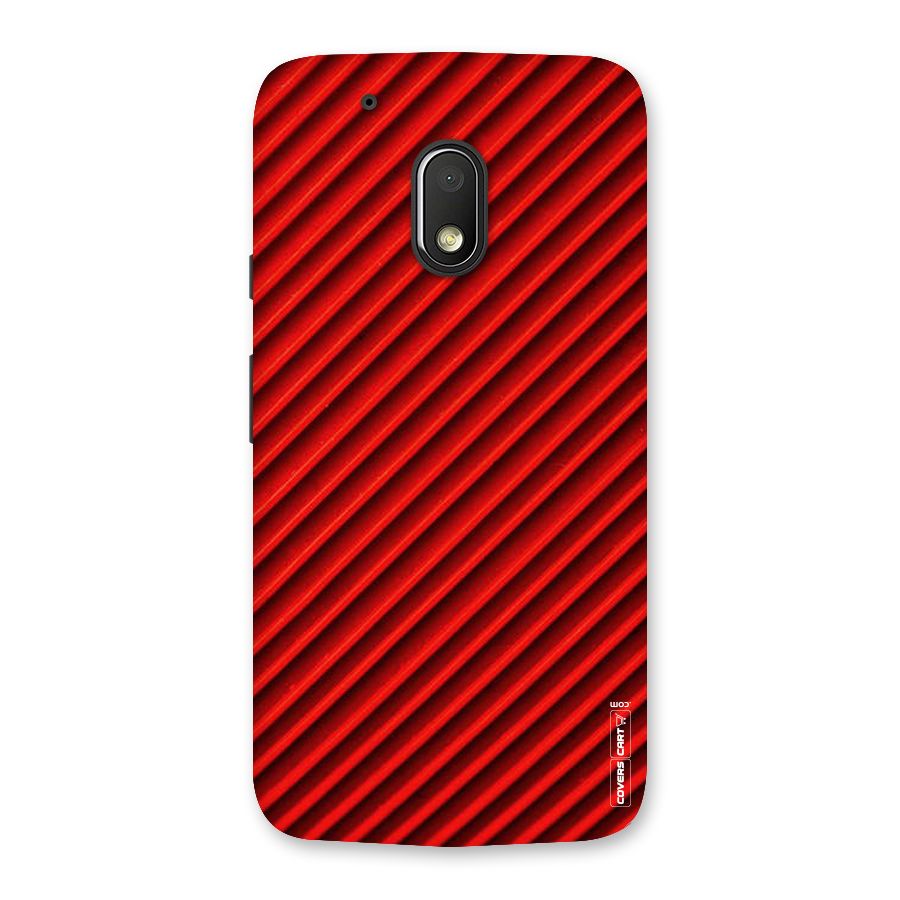 Red Rugged Stripes Back Case for Moto G4 Play