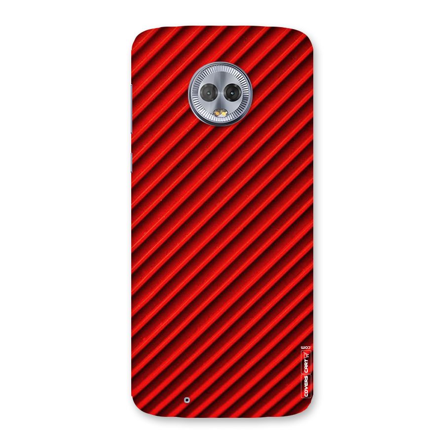 Red Rugged Stripes Back Case for Moto G6