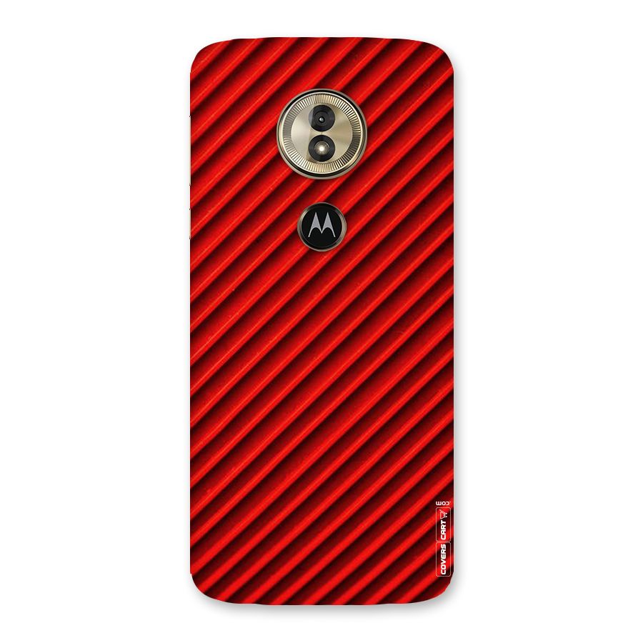 Red Rugged Stripes Back Case for Moto G6 Play