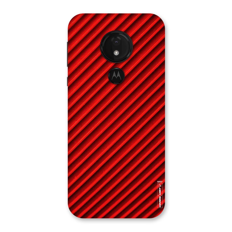Red Rugged Stripes Back Case for Moto G7 Power