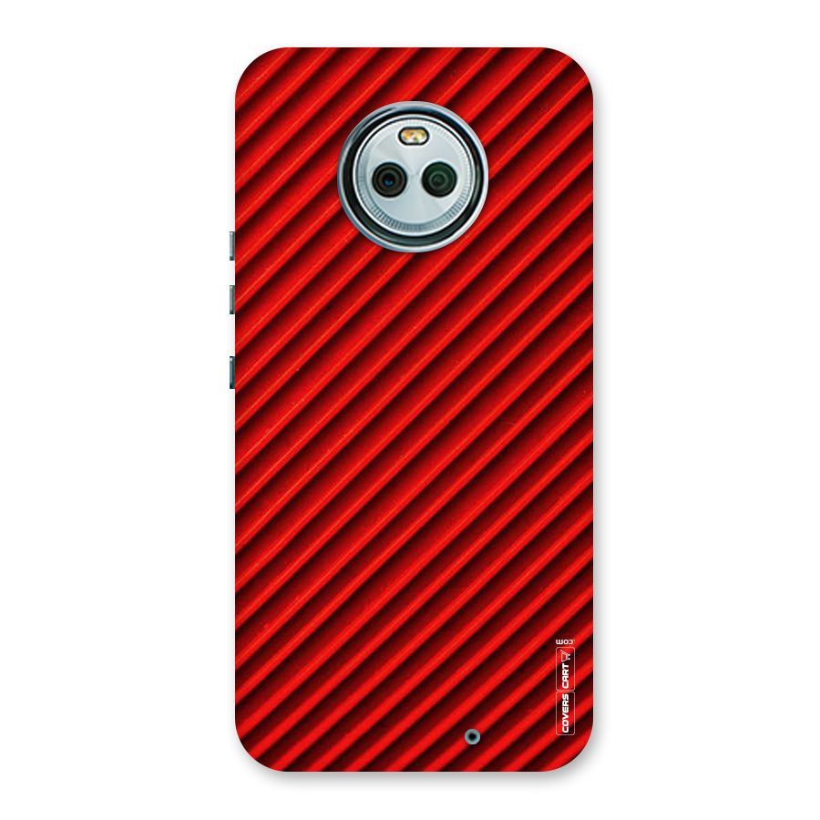Red Rugged Stripes Back Case for Moto X4