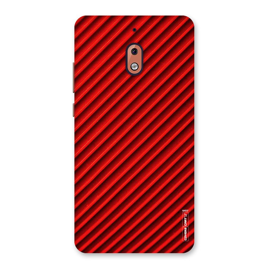 Red Rugged Stripes Back Case for Nokia 2.1