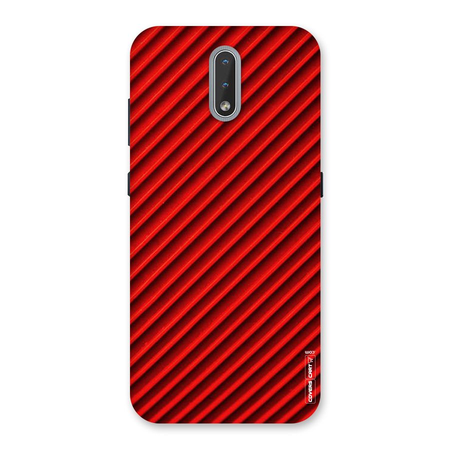 Red Rugged Stripes Back Case for Nokia 2.3