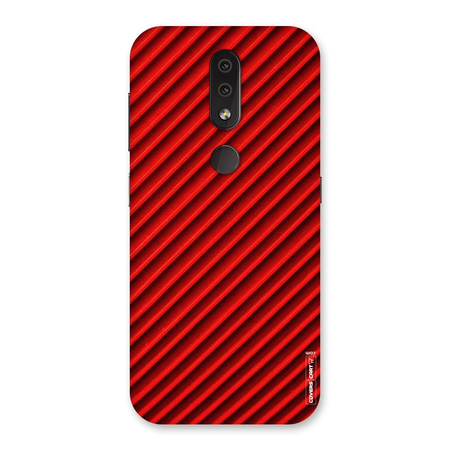 Red Rugged Stripes Back Case for Nokia 4.2