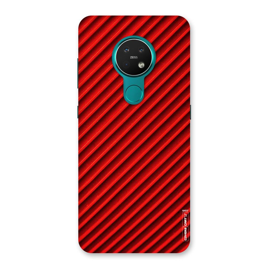 Red Rugged Stripes Back Case for Nokia 7.2