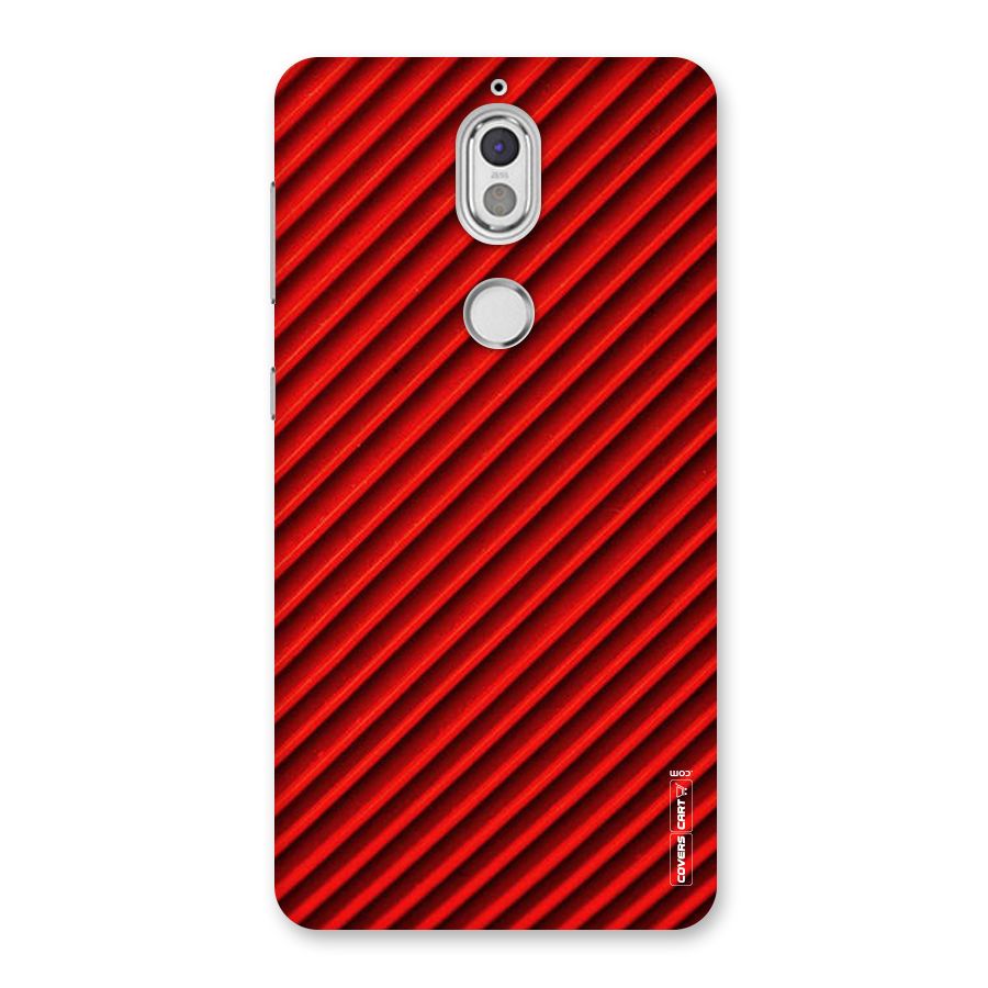 Red Rugged Stripes Back Case for Nokia 7