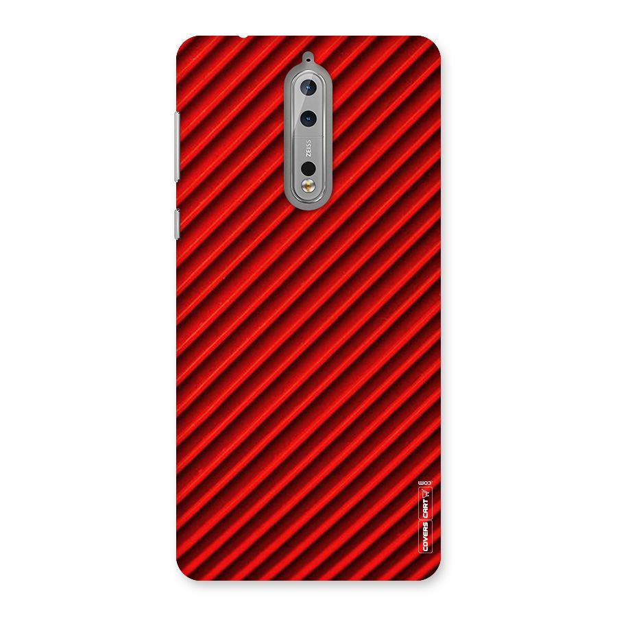 Red Rugged Stripes Back Case for Nokia 8