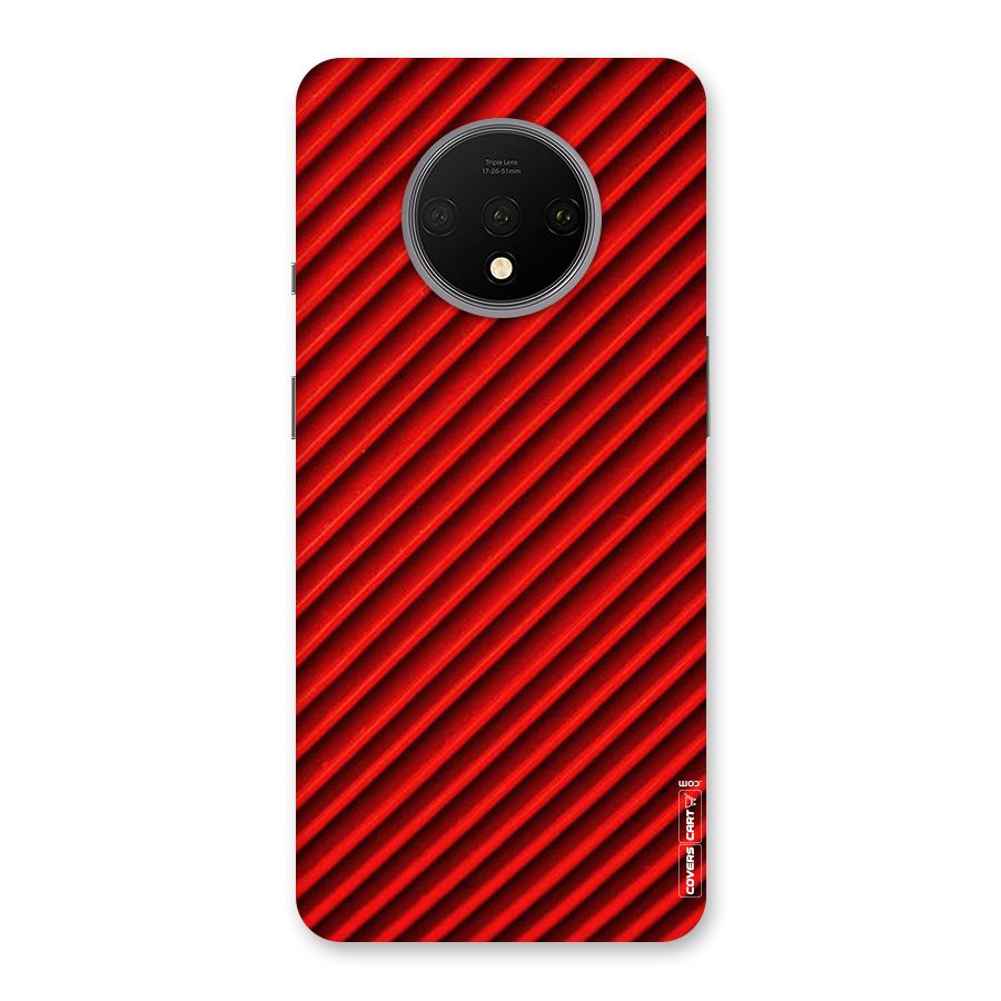 Red Rugged Stripes Back Case for OnePlus 7T