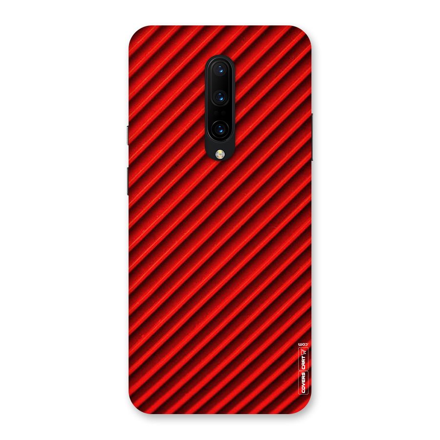 Red Rugged Stripes Back Case for OnePlus 7 Pro