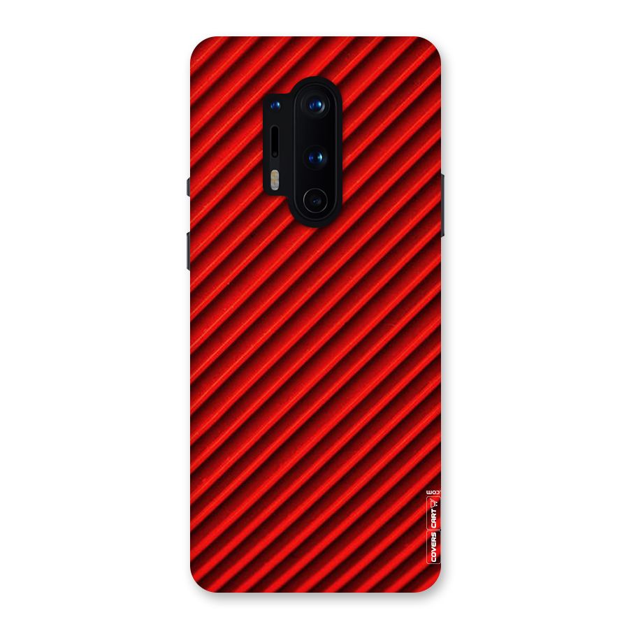 Red Rugged Stripes Back Case for OnePlus 8 Pro