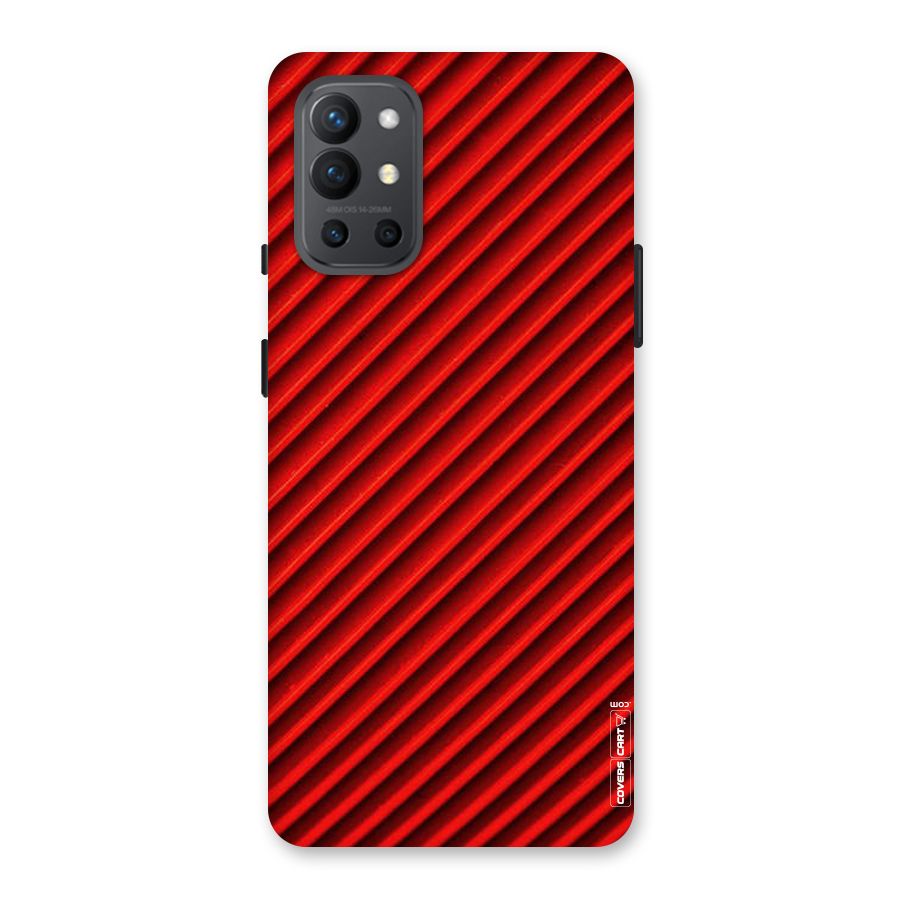 Red Rugged Stripes Back Case for OnePlus 9R